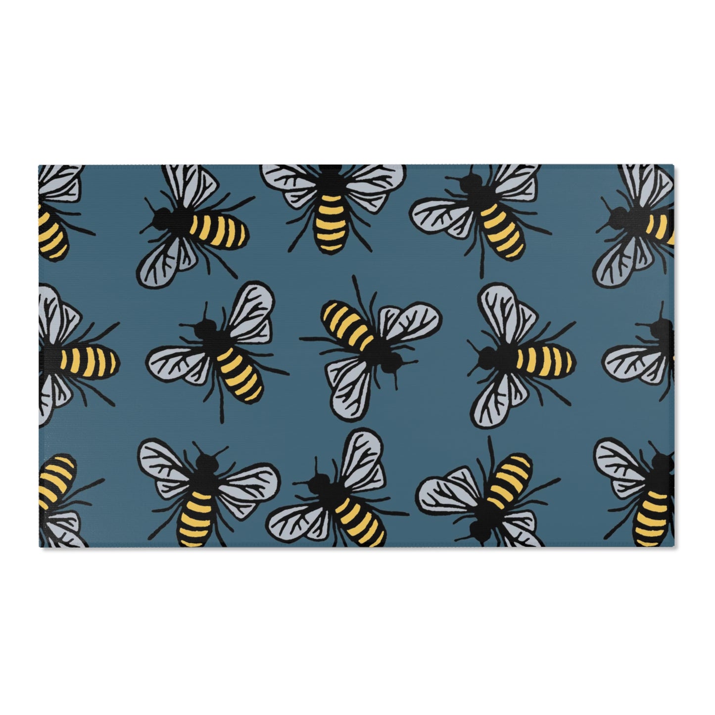 Beautiful Bee Pattern Area Rug Teal with Free Shipping