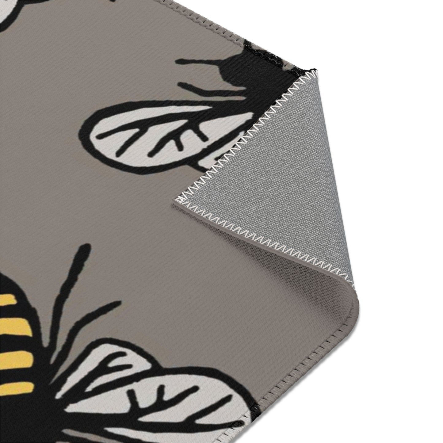 Beautiful Bee Pattern Bee Area Rug Grey with Free Shipping