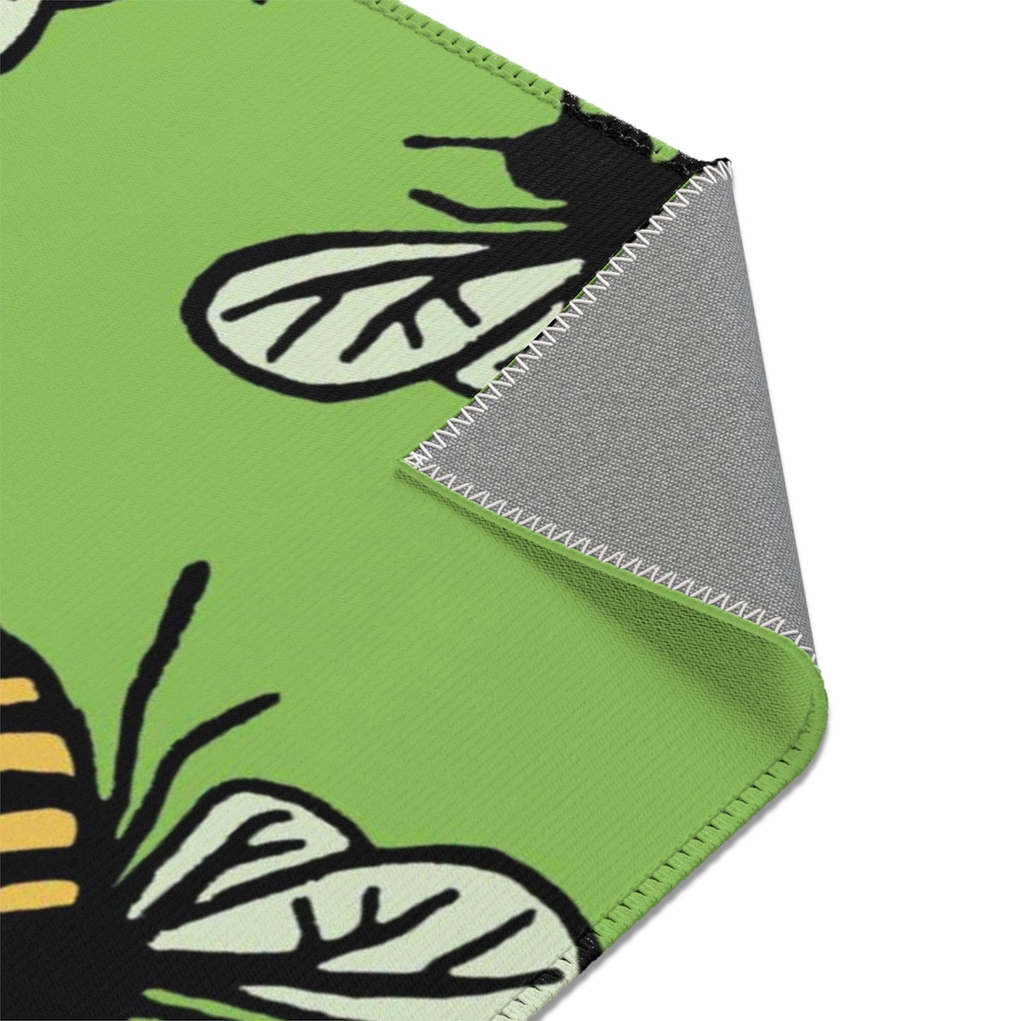 Beautiful Bee Pattern Area Rug Green Apple with Free Shipping