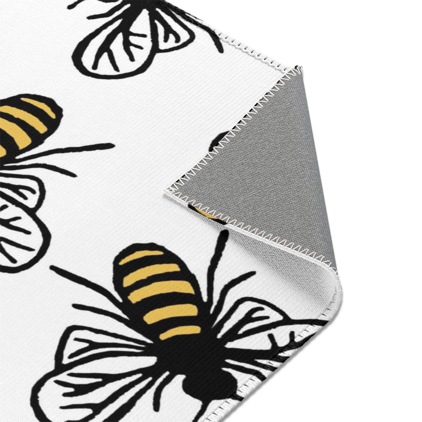 Beautiful Bee Pattern Area Rug White with Free Shipping