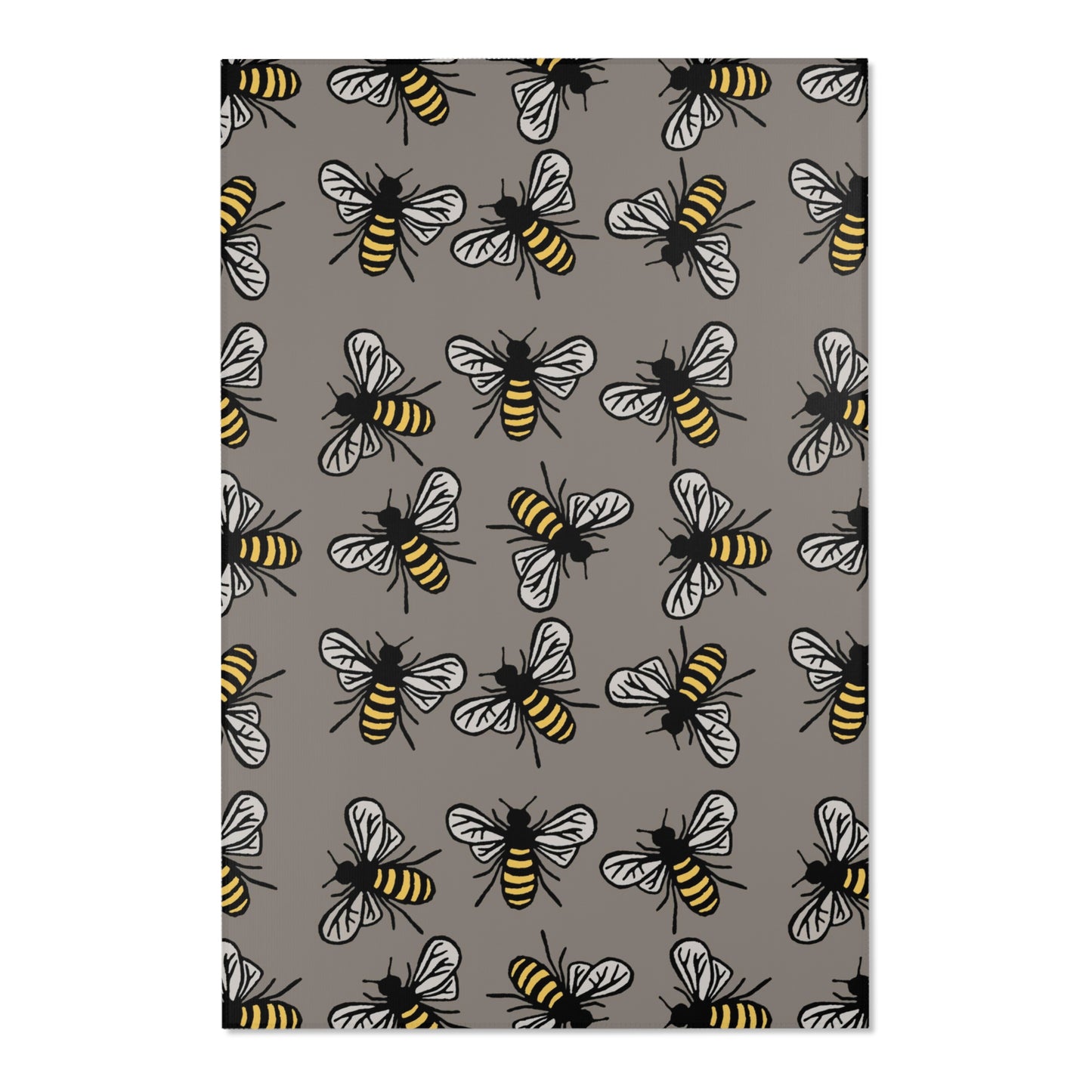 Beautiful Bee Pattern Bee Area Rug Grey with Free Shipping