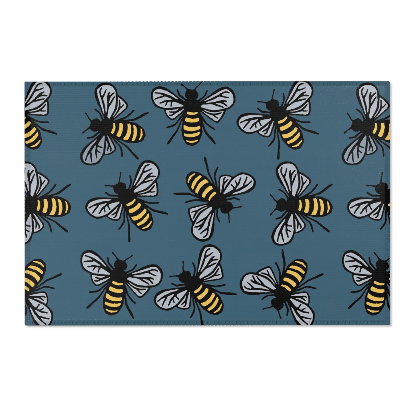 Beautiful Bee Pattern Area Rug Teal with Free Shipping