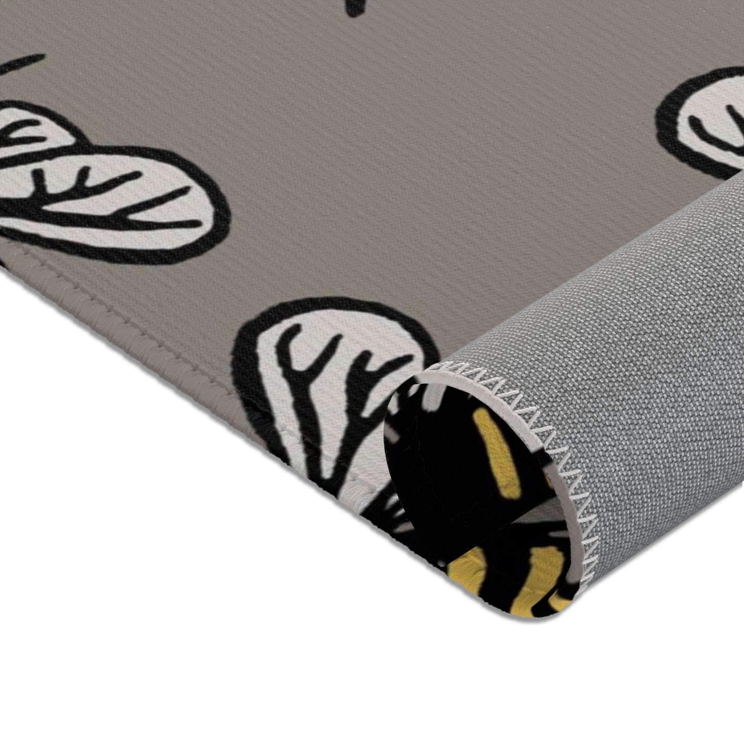 Beautiful Bee Pattern Bee Area Rug Grey with Free Shipping