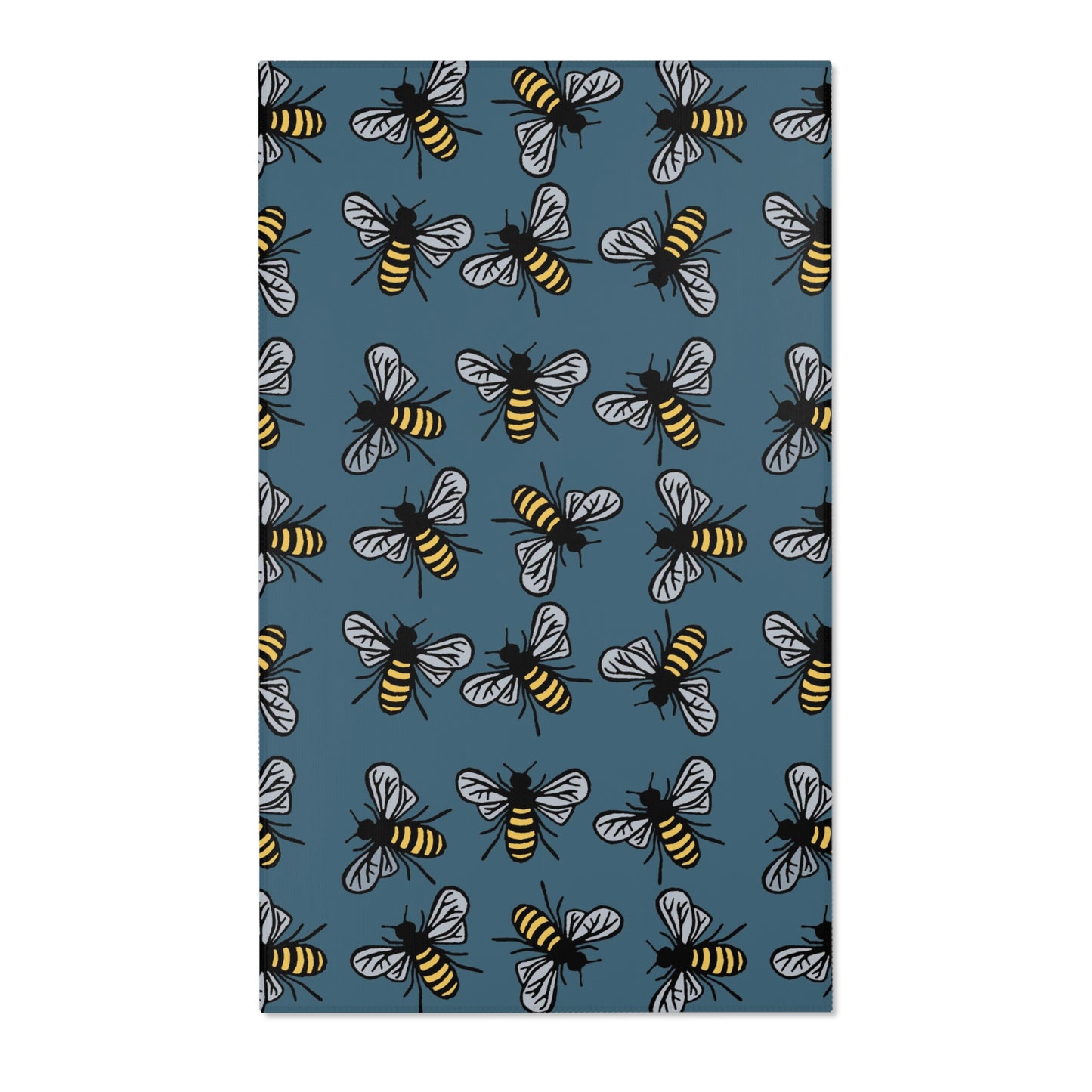 Beautiful Bee Pattern Area Rug Teal with Free Shipping