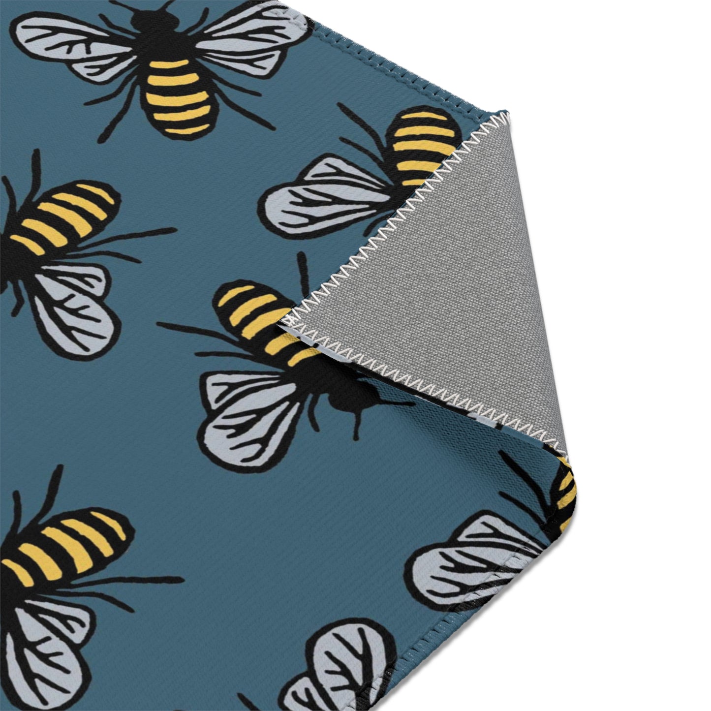 Beautiful Bee Pattern Area Rug Teal with Free Shipping