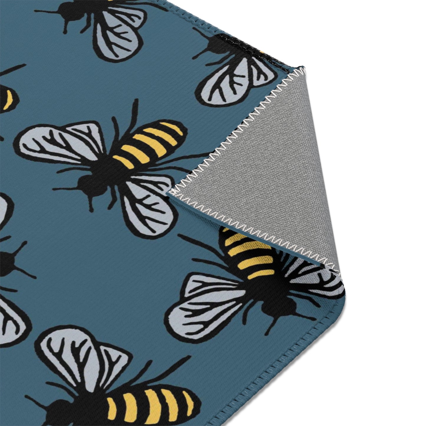 Beautiful Bee Pattern Area Rug Teal with Free Shipping
