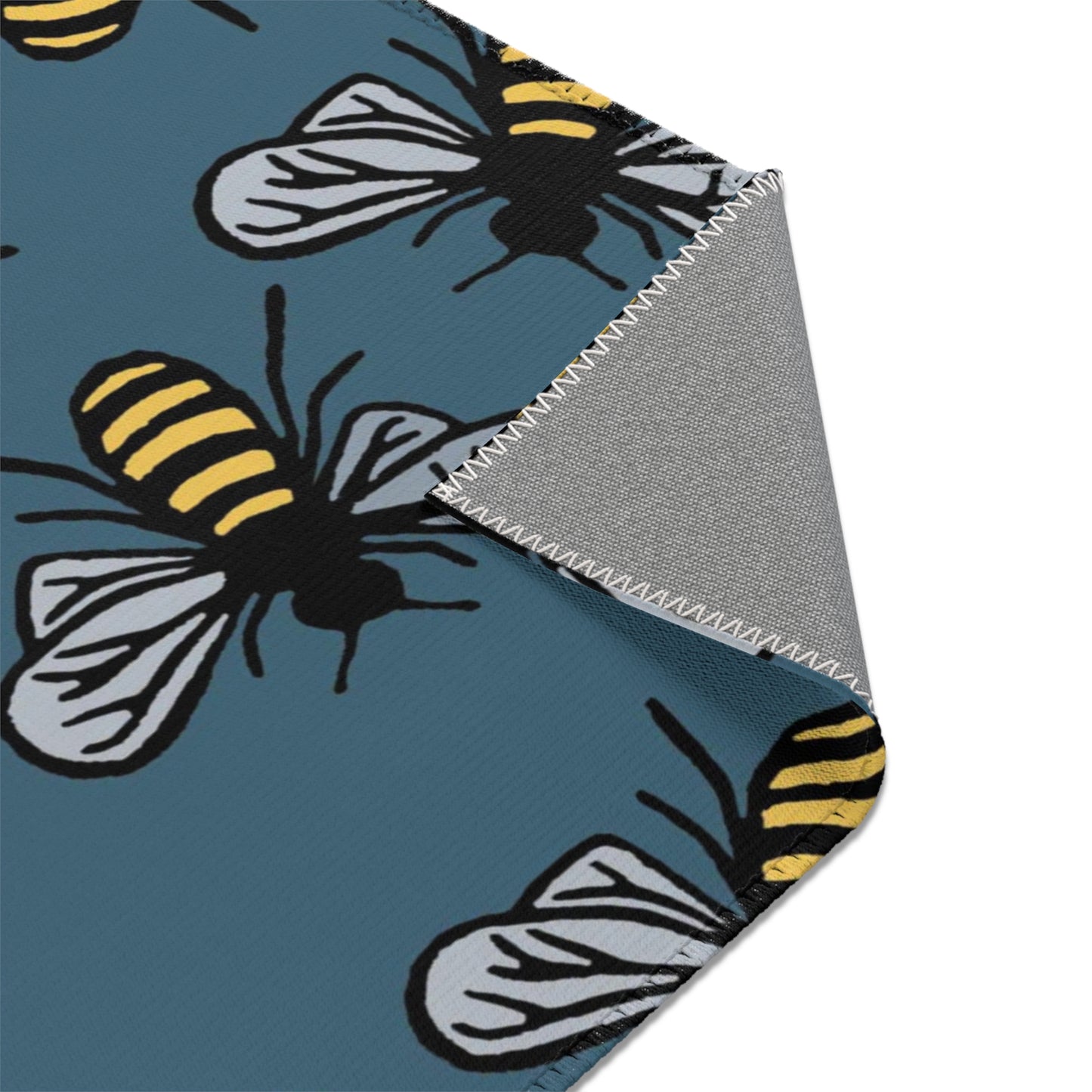 Beautiful Bee Pattern Area Rug Teal with Free Shipping