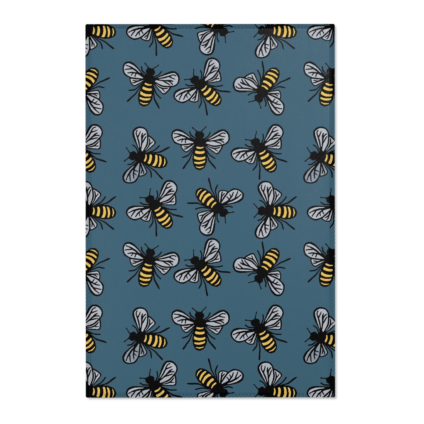 Beautiful Bee Pattern Area Rug Teal with Free Shipping