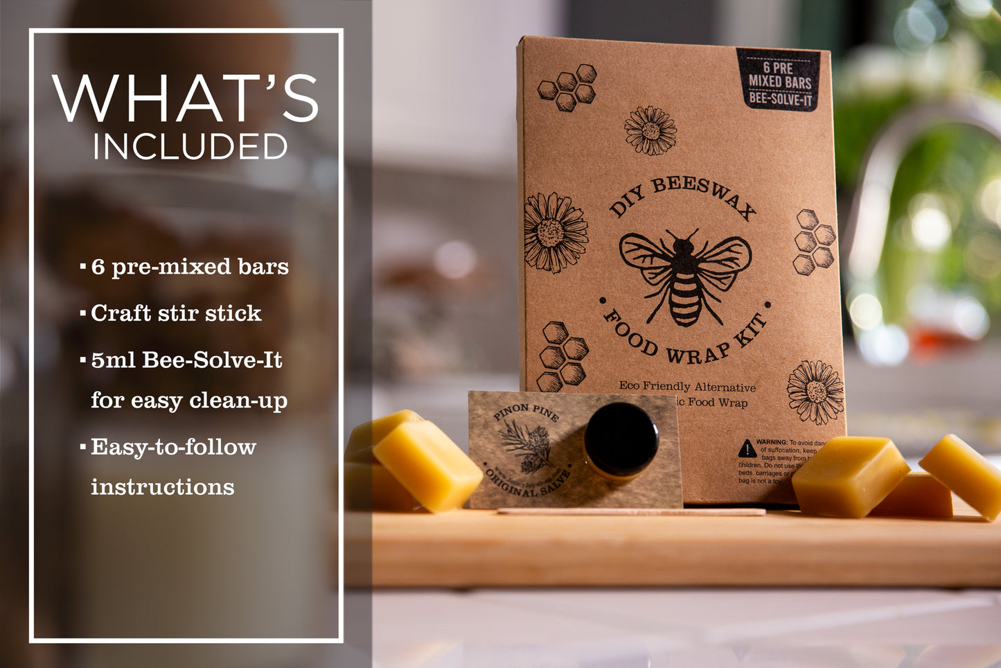 DIY Beeswax Wrap Kit Zero Waste Kitchen Food Storage