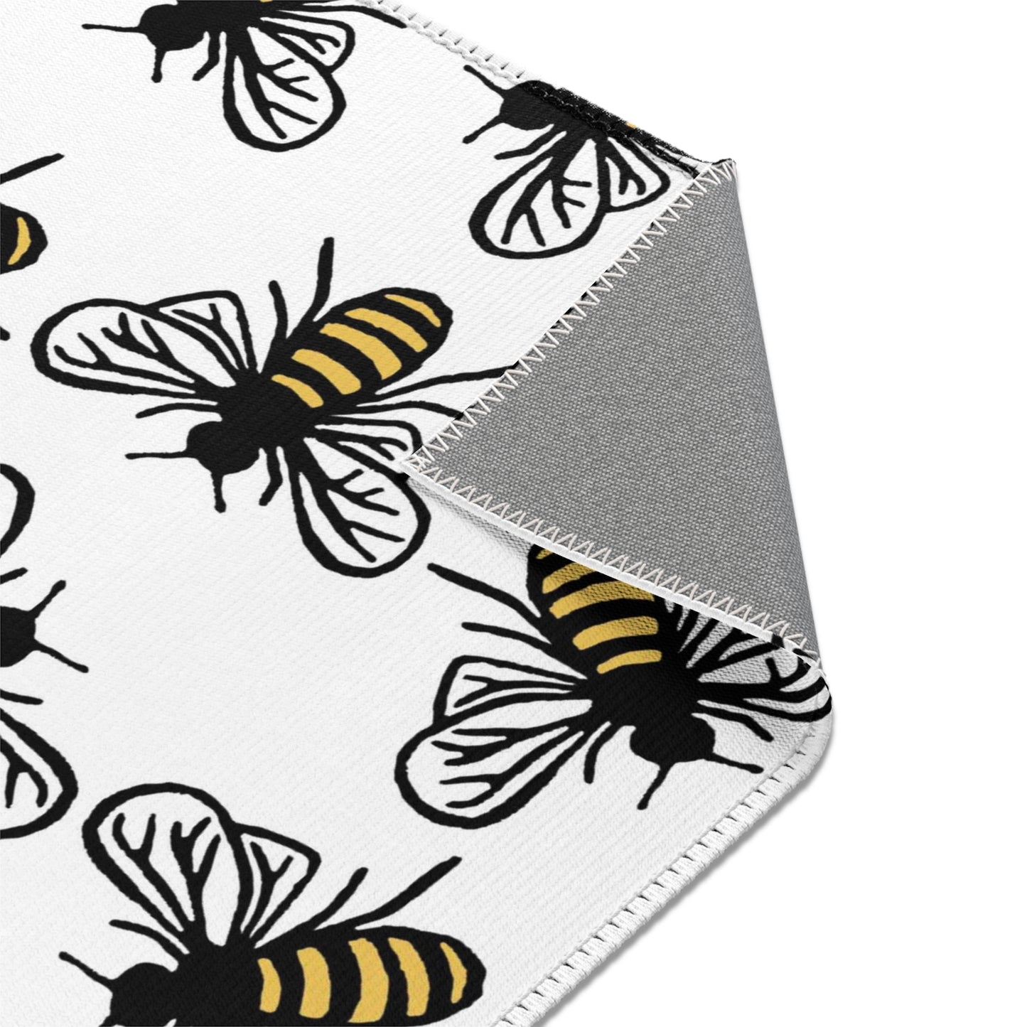 Beautiful Bee Pattern Area Rug White with Free Shipping