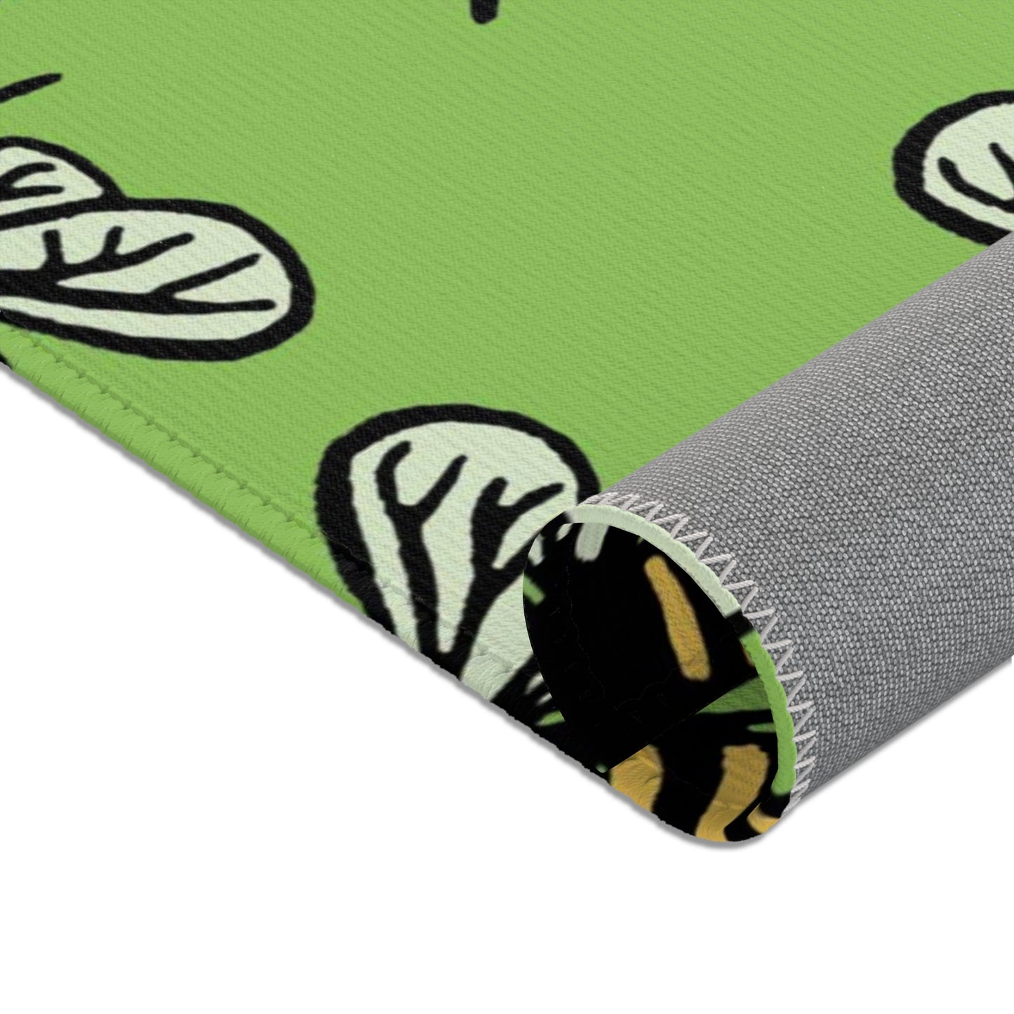 Beautiful Bee Pattern Area Rug Green Apple with Free Shipping