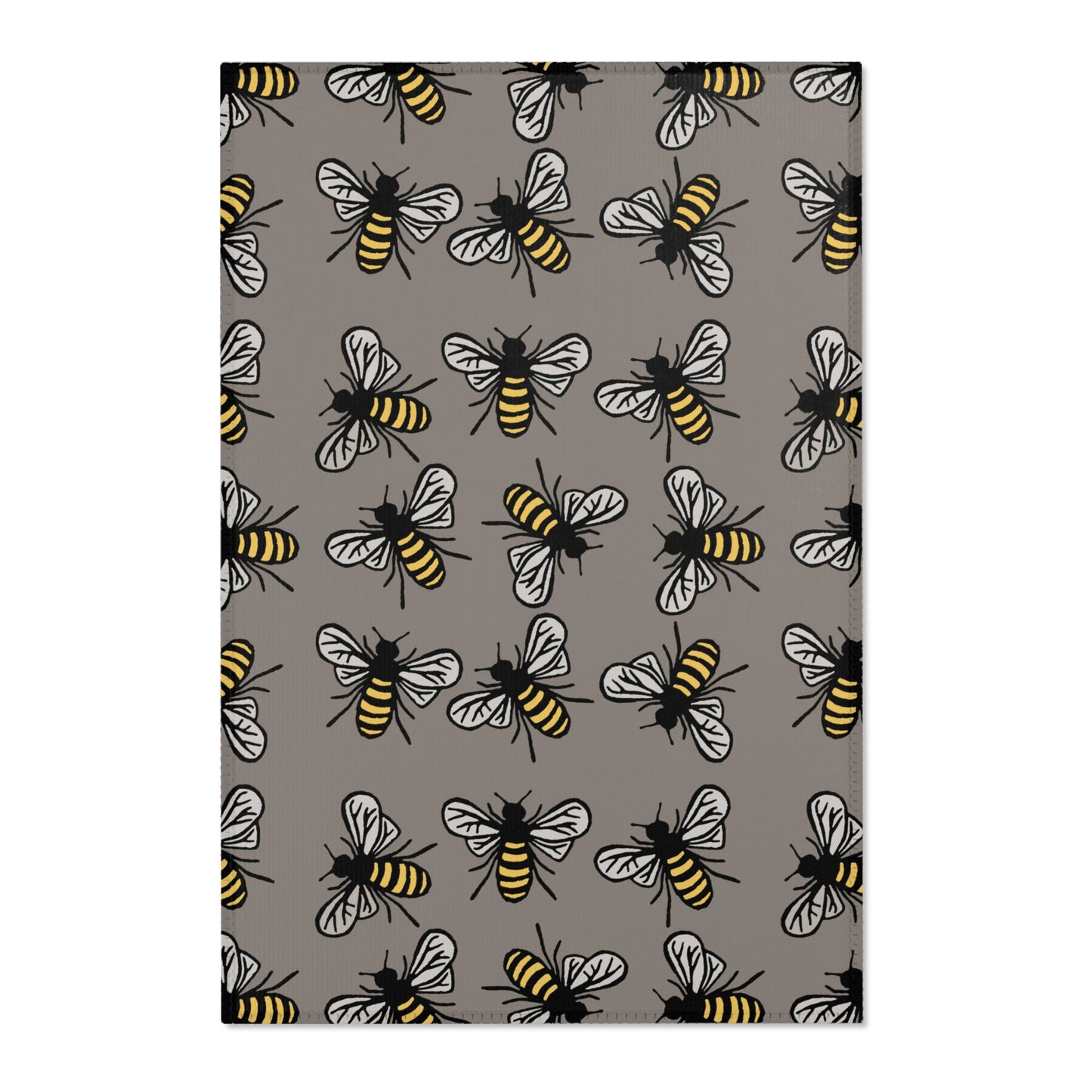 Beautiful Bee Pattern Bee Area Rug Grey with Free Shipping