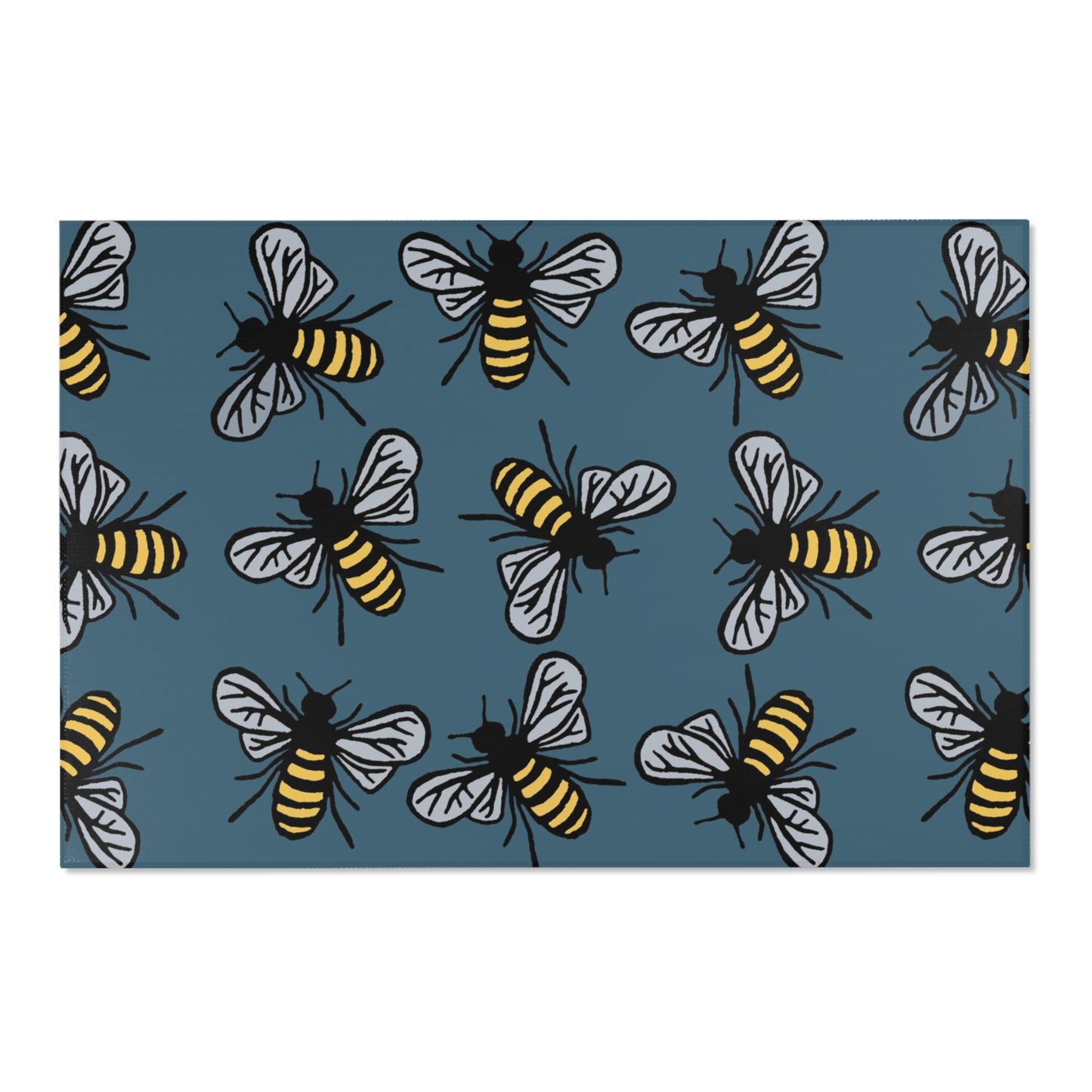 Beautiful Bee Pattern Area Rug Teal with Free Shipping