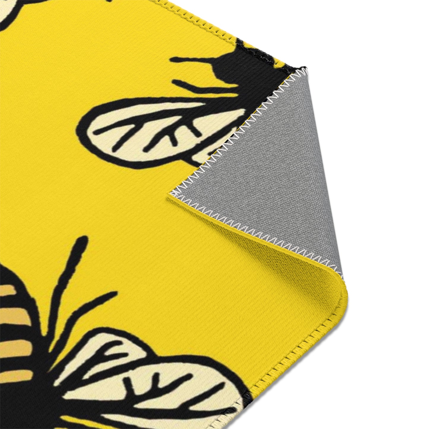 Beautiful Bee Pattern Area Rug Yellow with Free Shipping