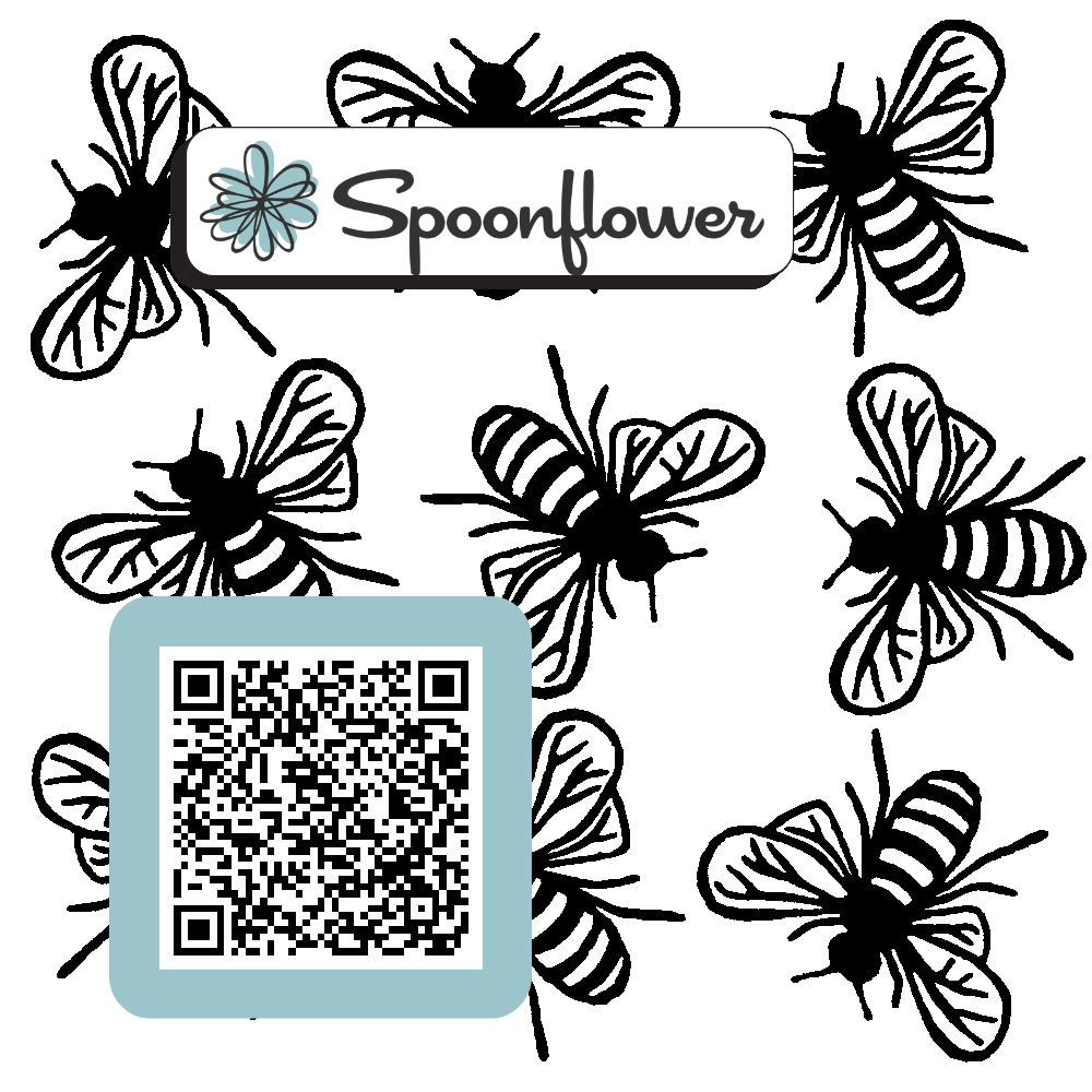 Bee_fabric_cotton_white_black_bee_print_jenny_joys_soap
