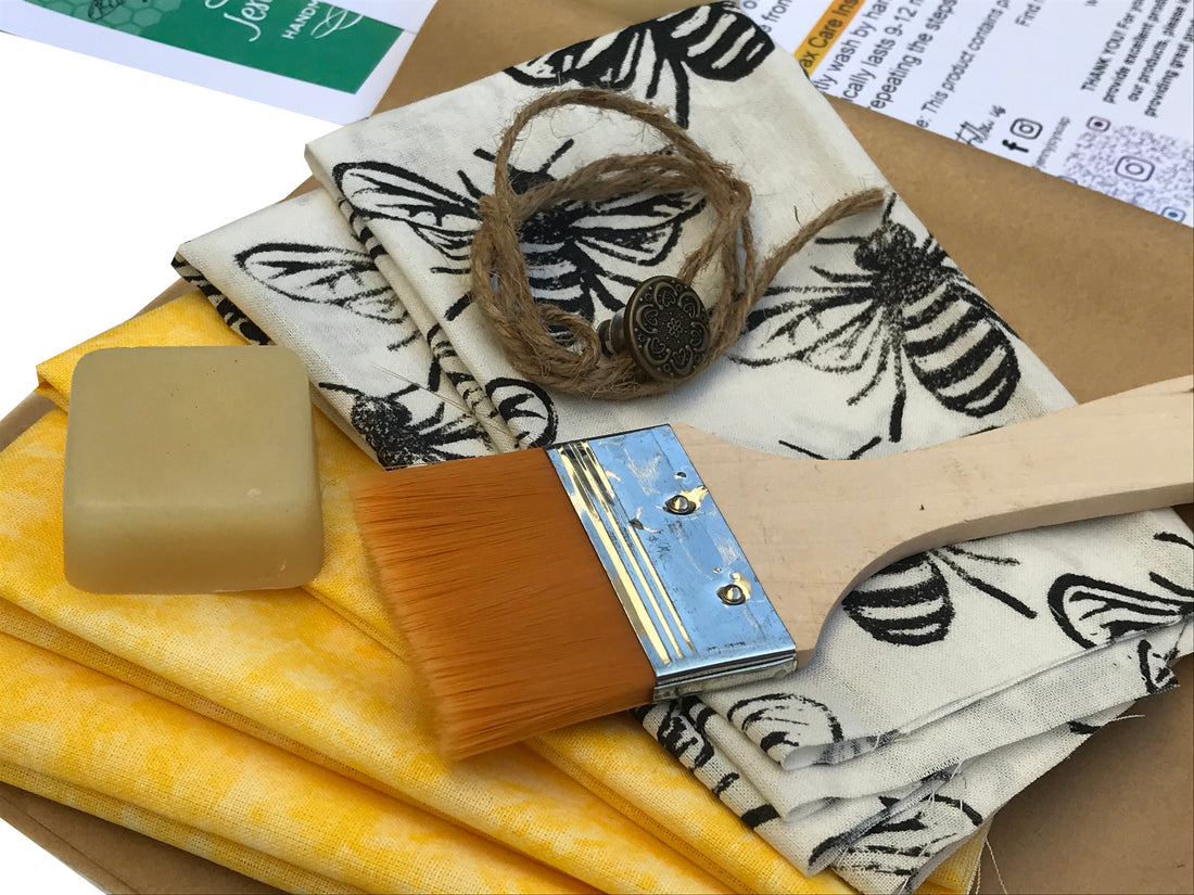 Beeswax wrap making supplies and cotton fabric