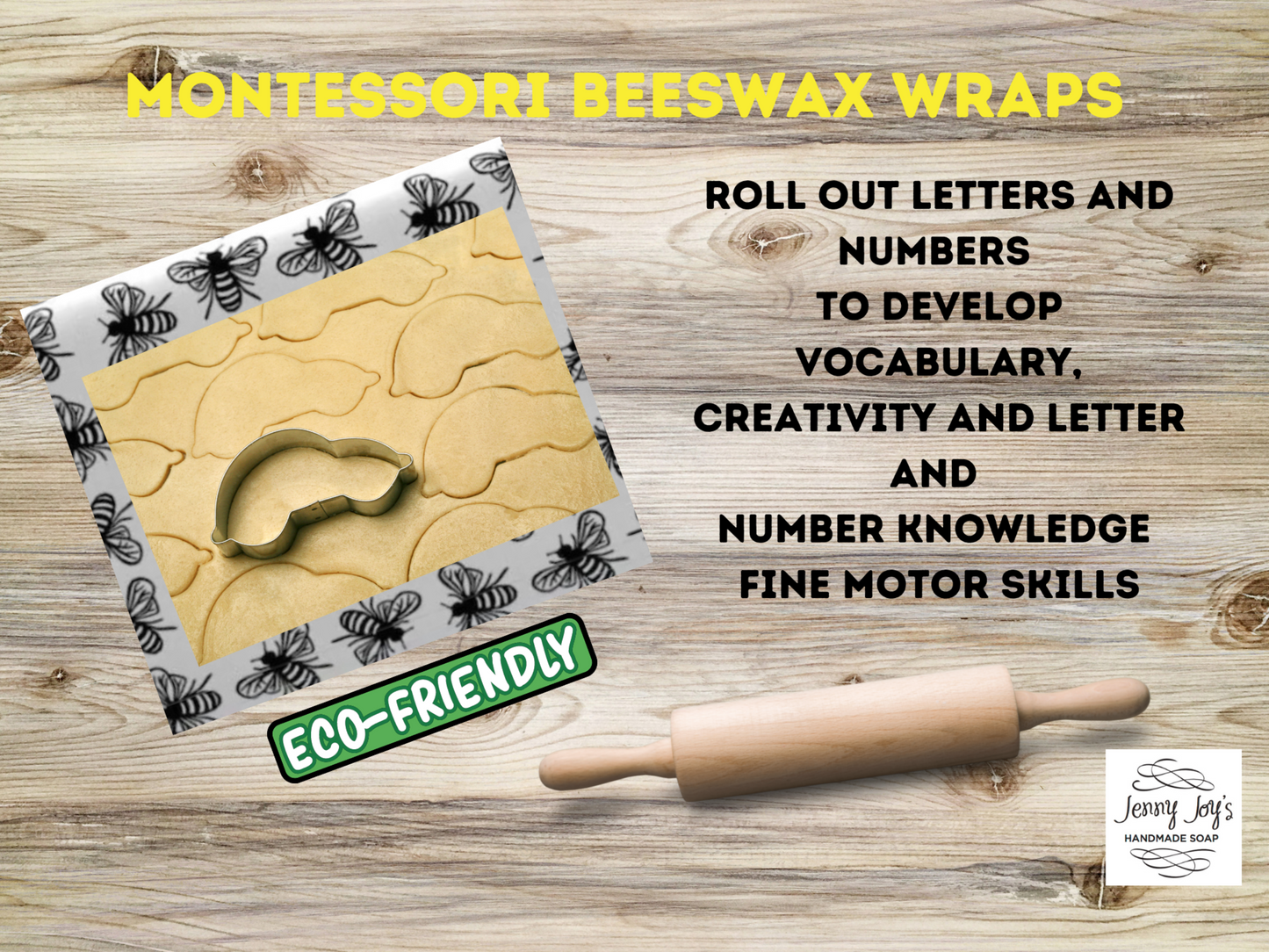 Bowl Covers with Reusable Beeswax Wraps, Bread Proofing Cover, Montessori Learning Toys,