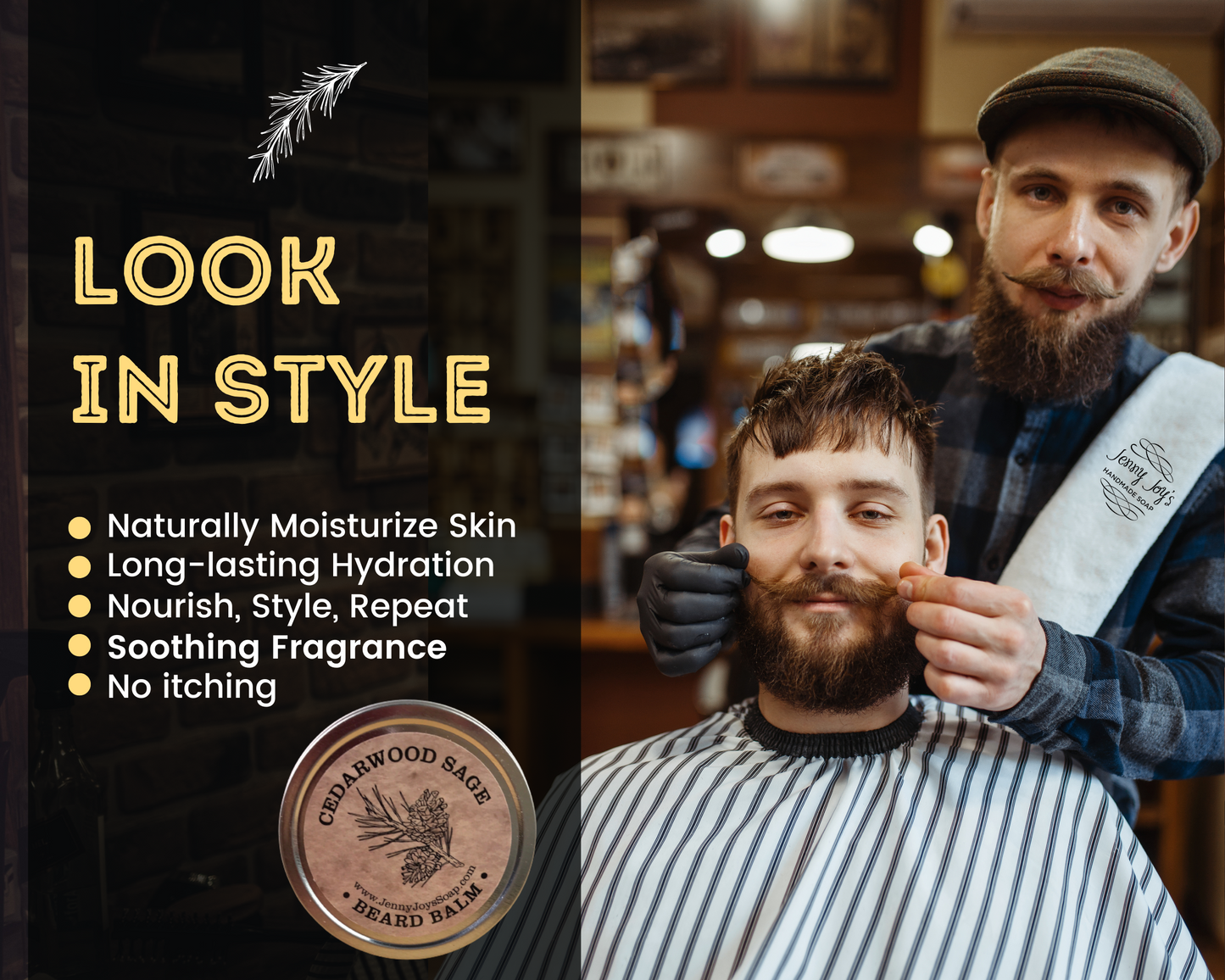 Cedarwood and Sage Beard Balm for Mens