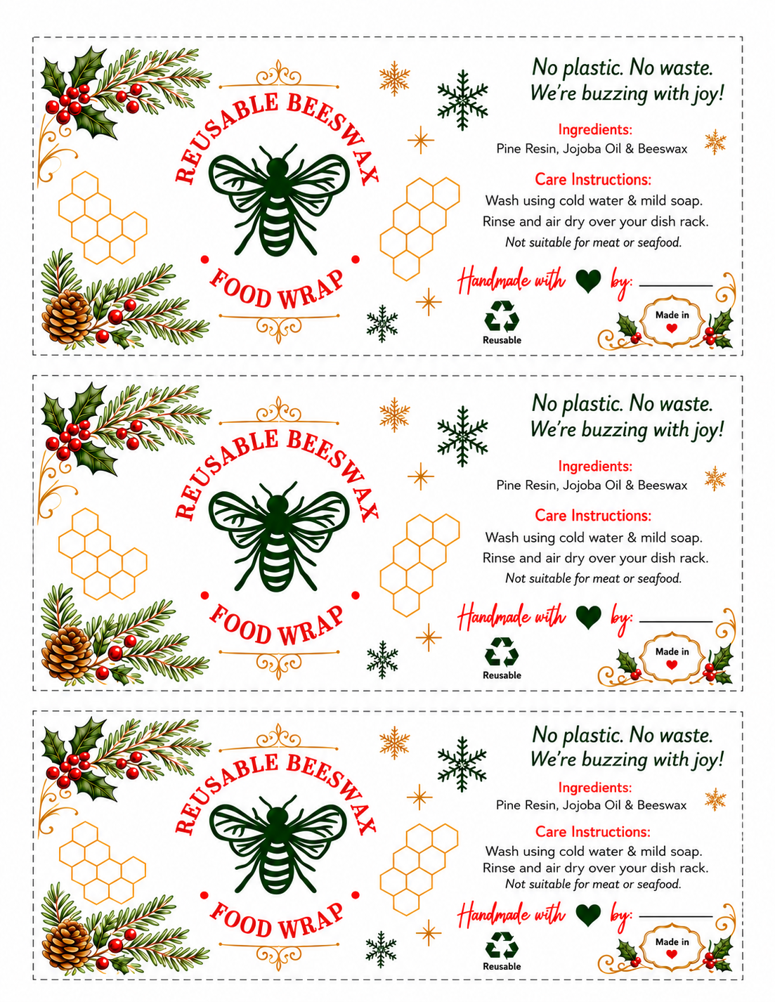 Christmas Labels Set of 3