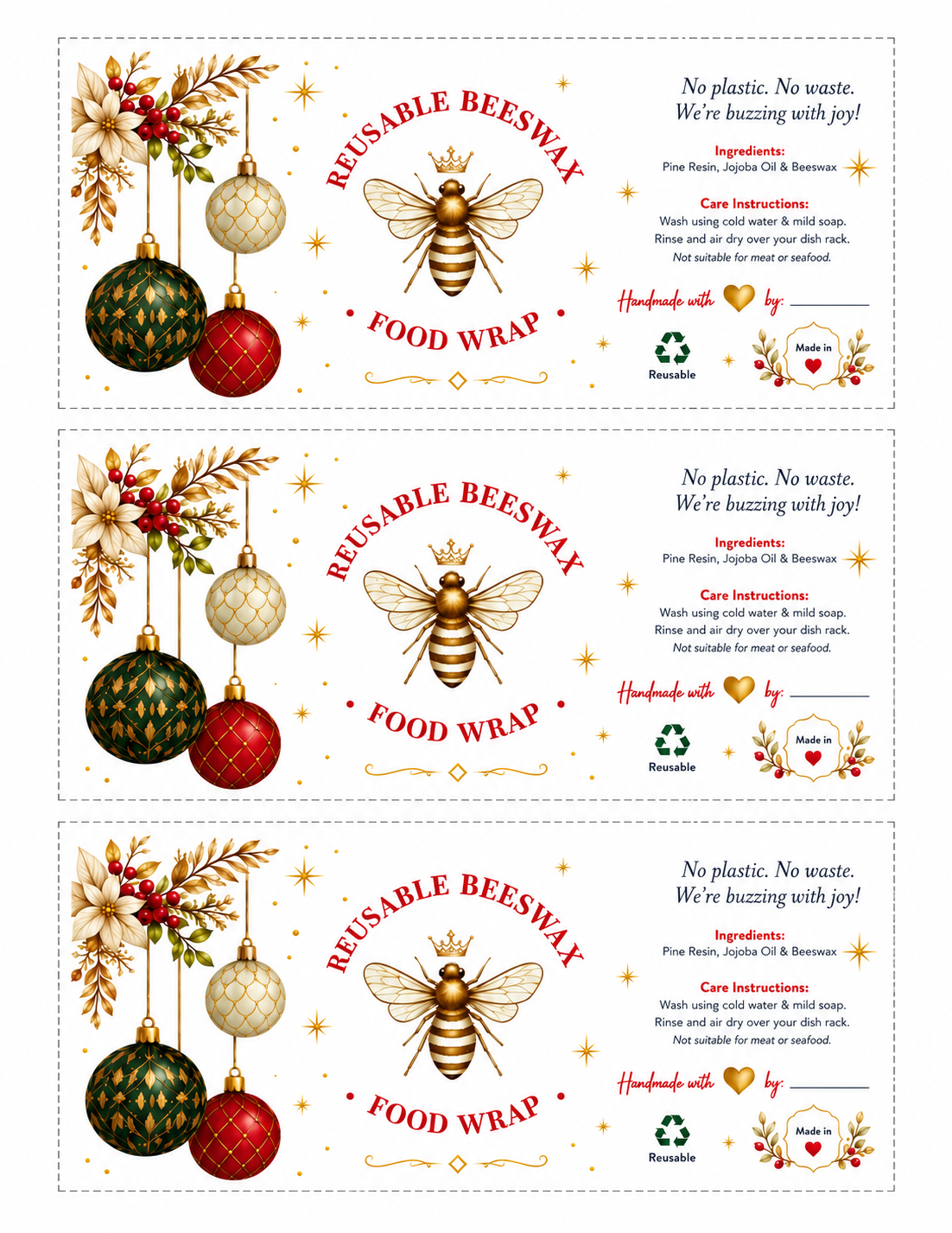 Christmas Labels Set of 3