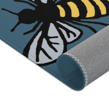 Beautiful Bee Pattern Area Rug Teal with Free Shipping