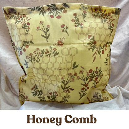 Beeswax Bread Bag XL  | 16"x16" or 12"x12" | Storage Pouch–Eco-Friendly & Sustainable Storage | Bee Wax Wrap | Like Linen