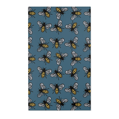 Beautiful Bee Pattern Area Rug Teal with Free Shipping