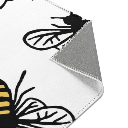 Beautiful Bee Pattern Area Rug White with Free Shipping