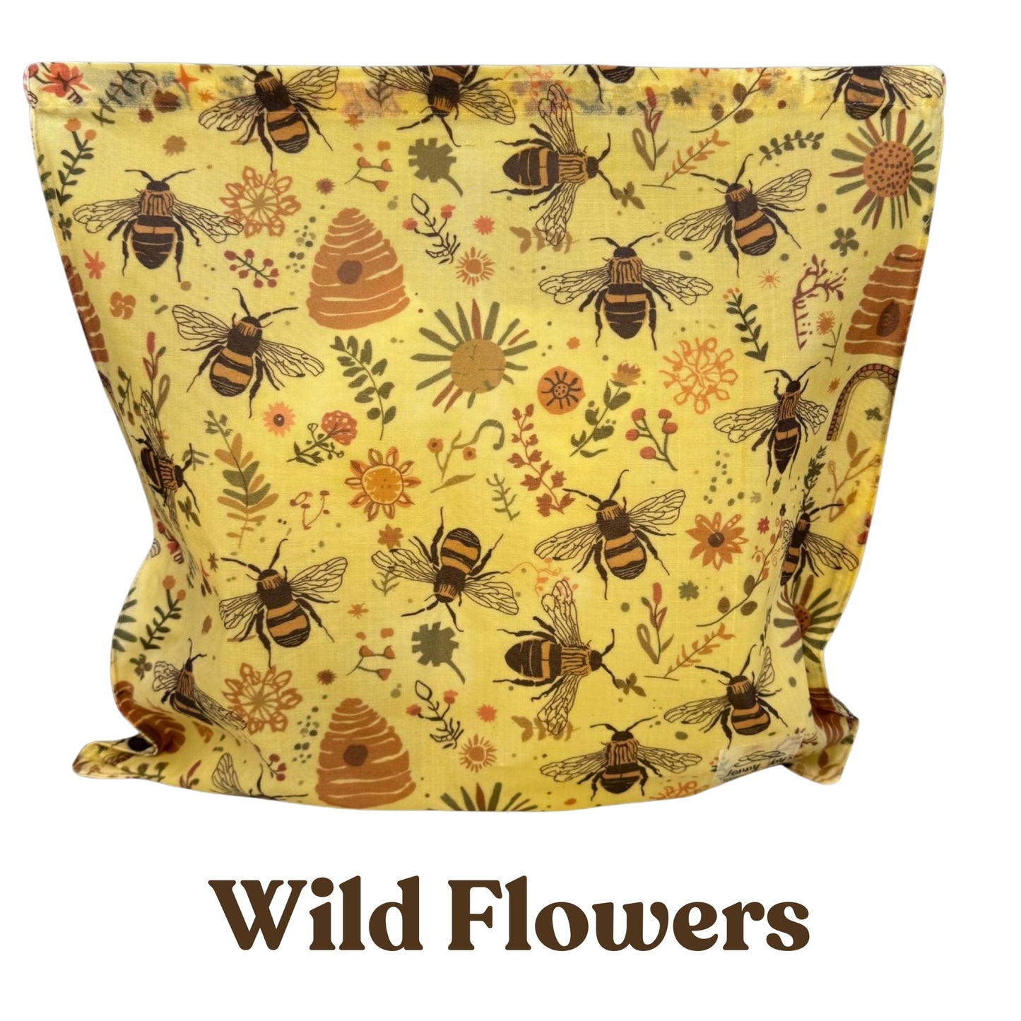 Beeswax Bread Bag XL  | 16"x16" or 12"x12" | Storage Pouch–Eco-Friendly & Sustainable Storage | Bee Wax Wrap | Like Linen