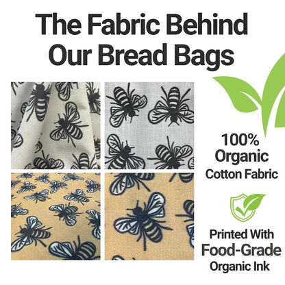 Beeswax Bread Bag XL  | 16"x16" or 12"x12" | Storage Pouch–Eco-Friendly & Sustainable Storage | Bee Wax Wrap | Like Linen