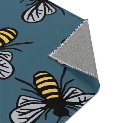 Beautiful Bee Pattern Area Rug Teal with Free Shipping