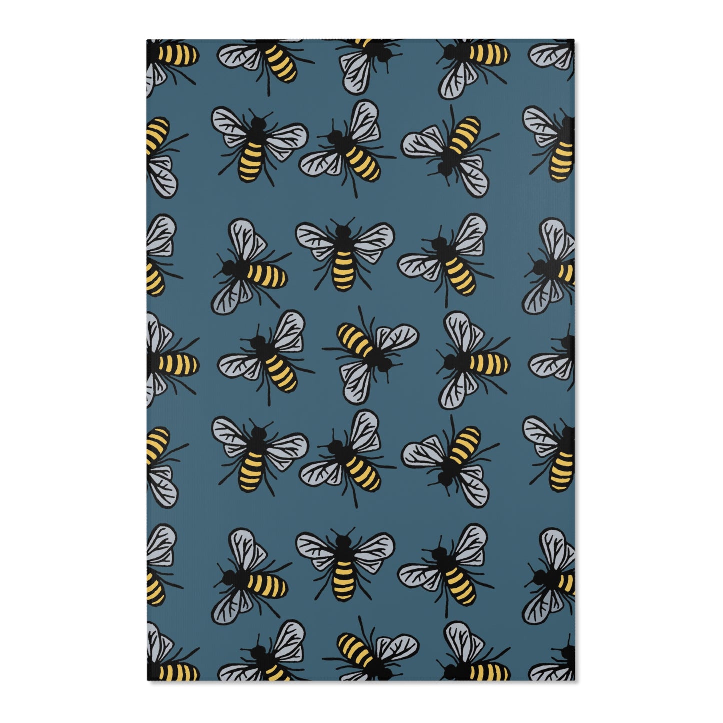 Beautiful Bee Pattern Area Rug Teal with Free Shipping