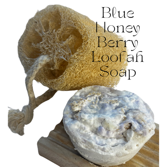 Blue Honey Berry Loofah Handmade Soap | No Harmful Chemicals