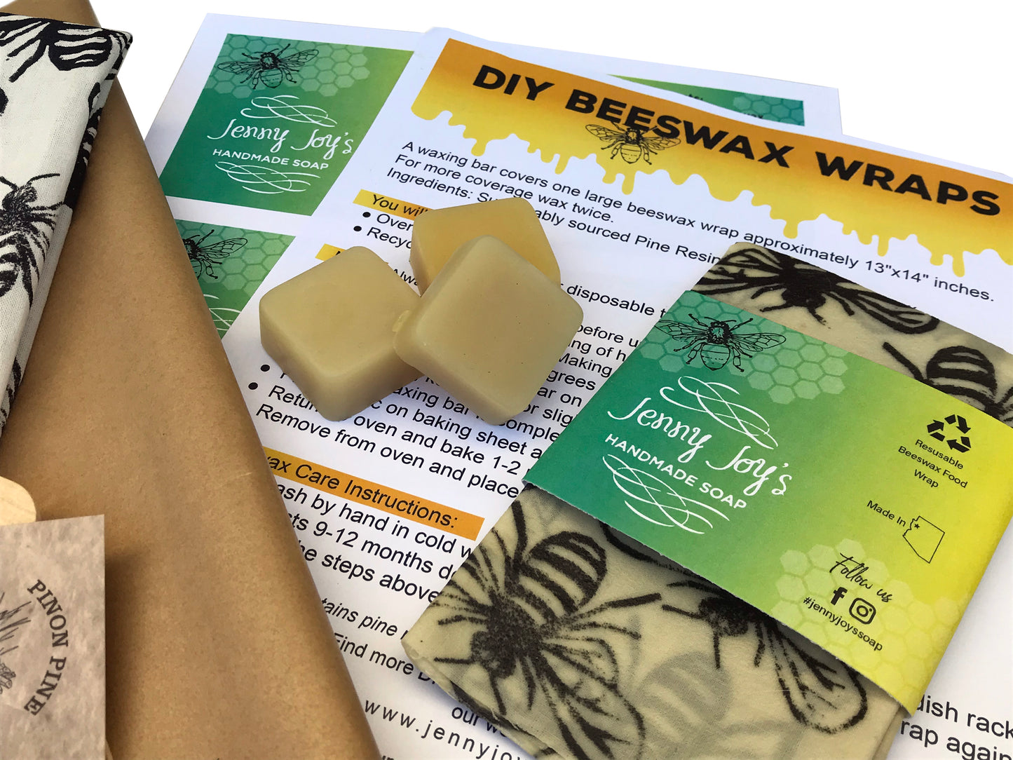 DIY Beeswax Wrap Kit Premium with Everything, Perfect for Gifts