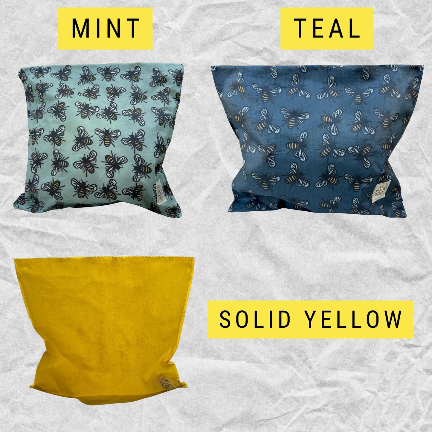 Organic Beeswax Bread Bag XL  | 16"x16" | Storage Pouch–Eco-Friendly & Sustainable Storage | Bee Wax Wrap | Like Linen