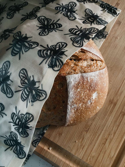 Organic Beeswax Bread Bag XL  | 16"x16" | Storage Pouch–Eco-Friendly & Sustainable Storage | Bee Wax Wrap | Like Linen