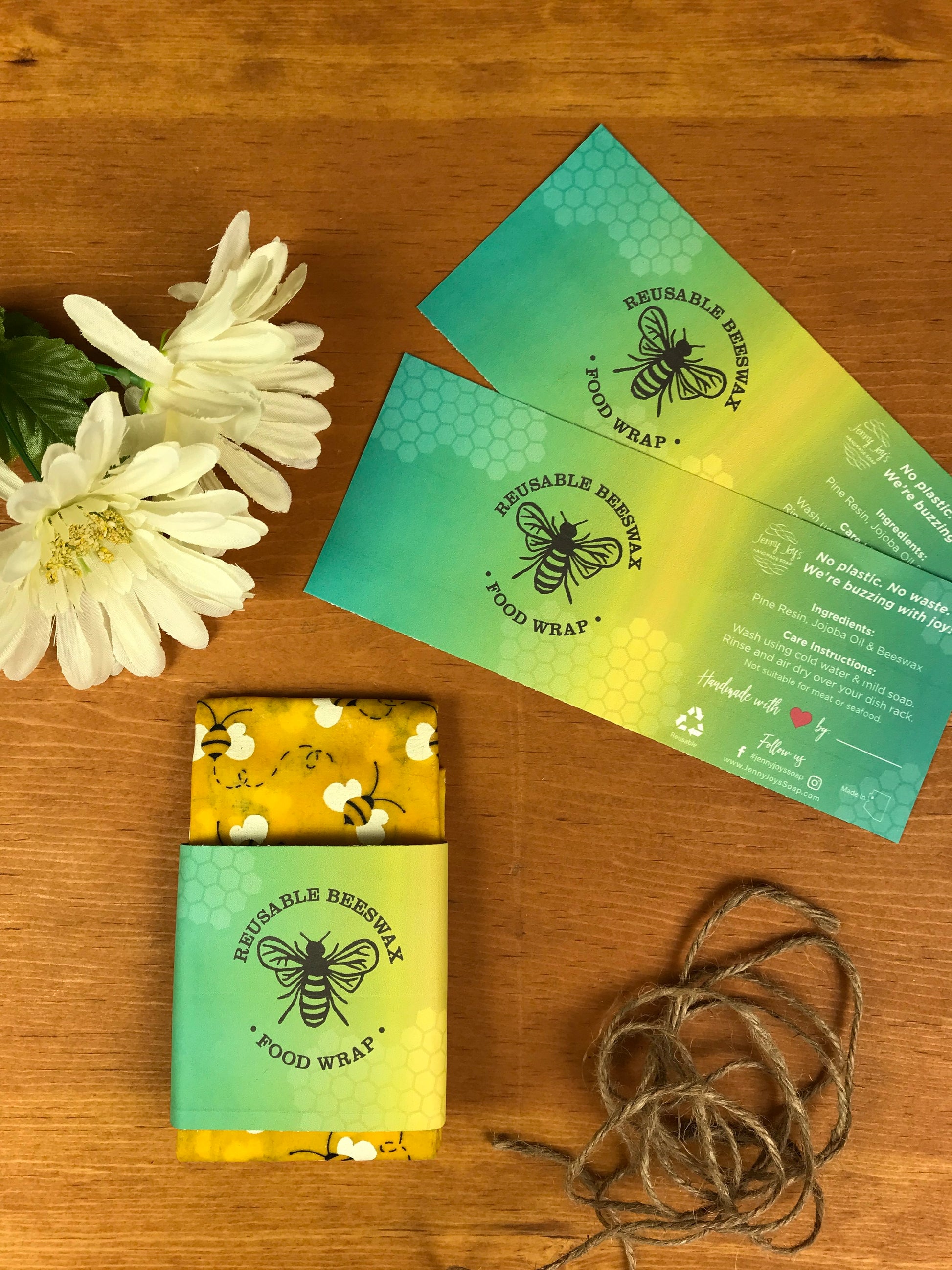 DIY Beeswax Wraps with Free Printable + Editable Favor Labels