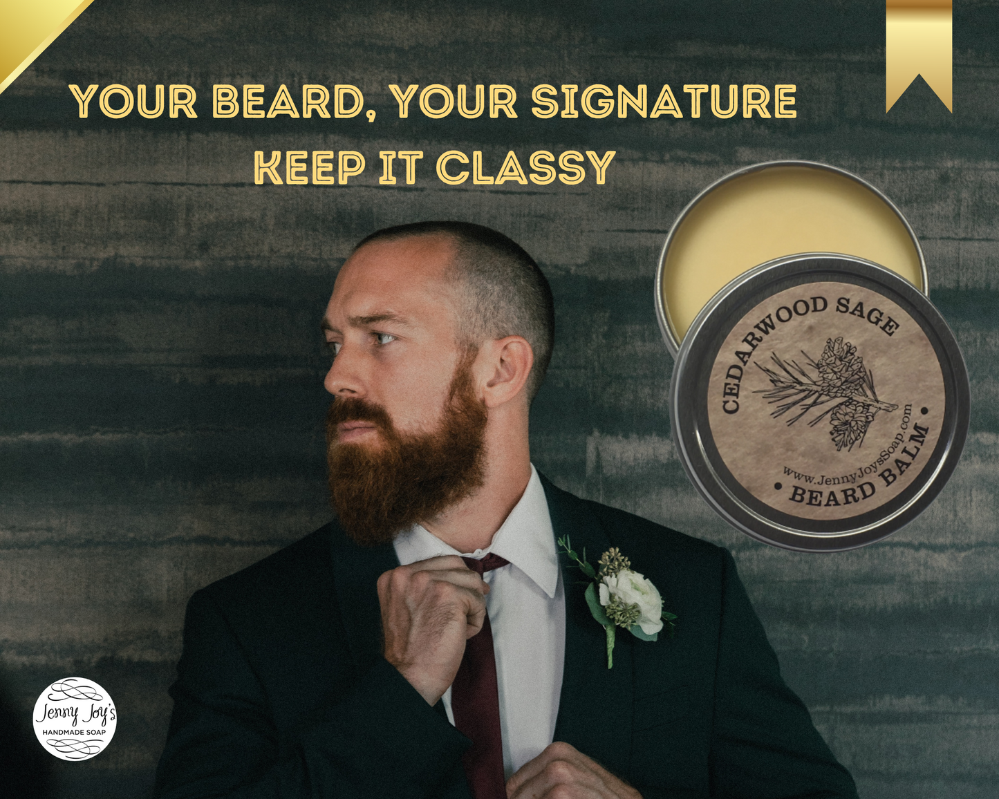 Cedarwood and Sage Beard Balm for Mens