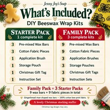 DIY Beeswax Wrap Christmas Kit Zero Waste