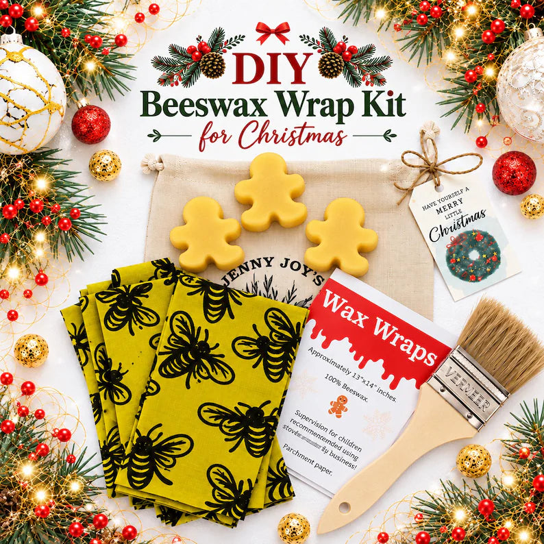 DIY Beeswax Wrap Christmas Kit Zero Waste